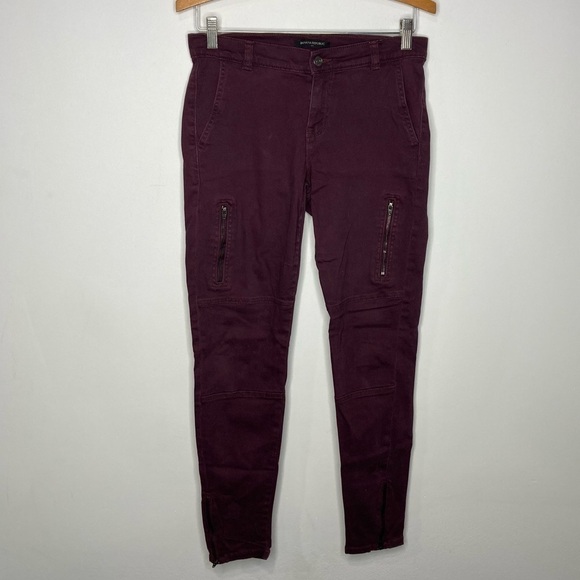 Banana republic factory maroon skinny pants size 6 - Picture 1 of 4